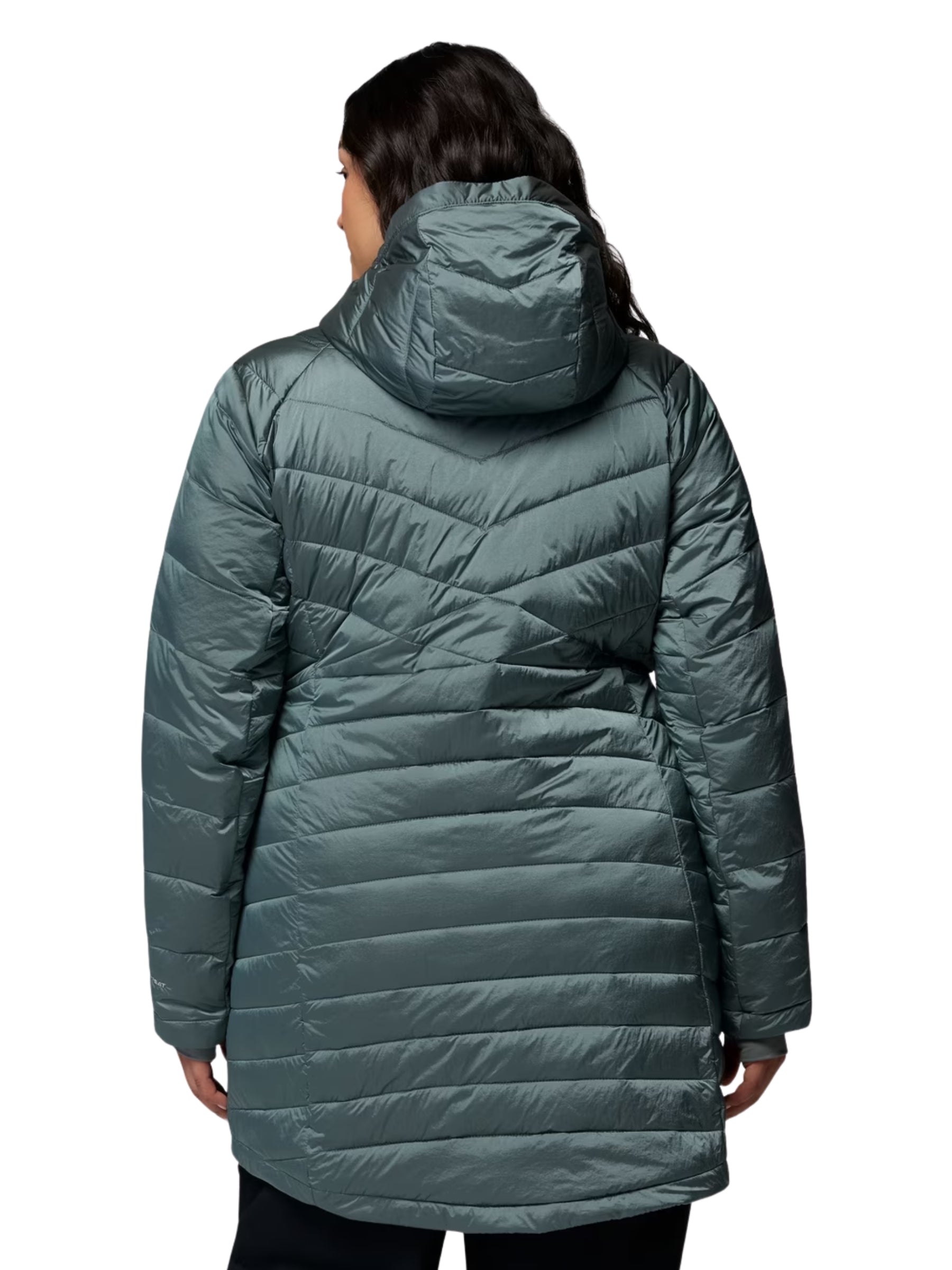 Joy Peak II Long Plus Size Hooded Jacket - Sedona Sage Shine