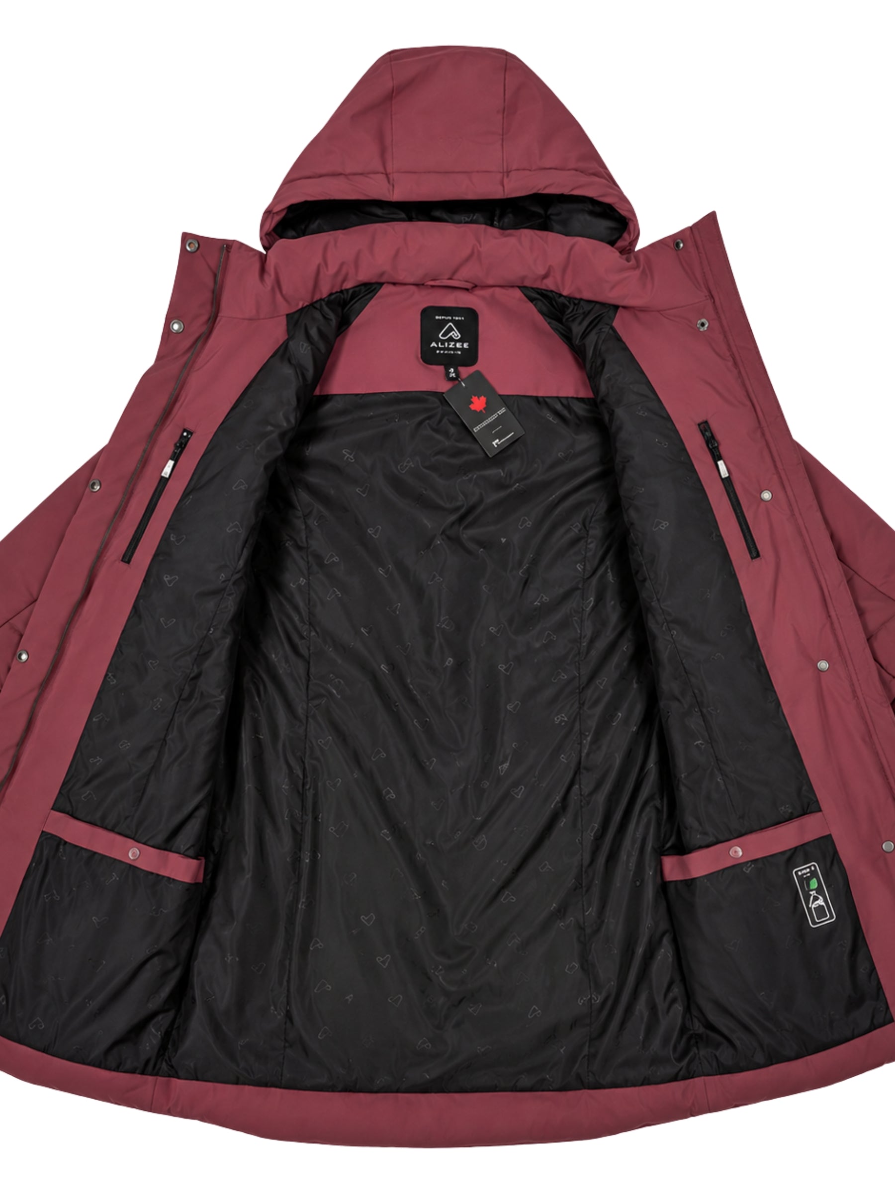 Plus Size Sidekick Winter Coat - Berry