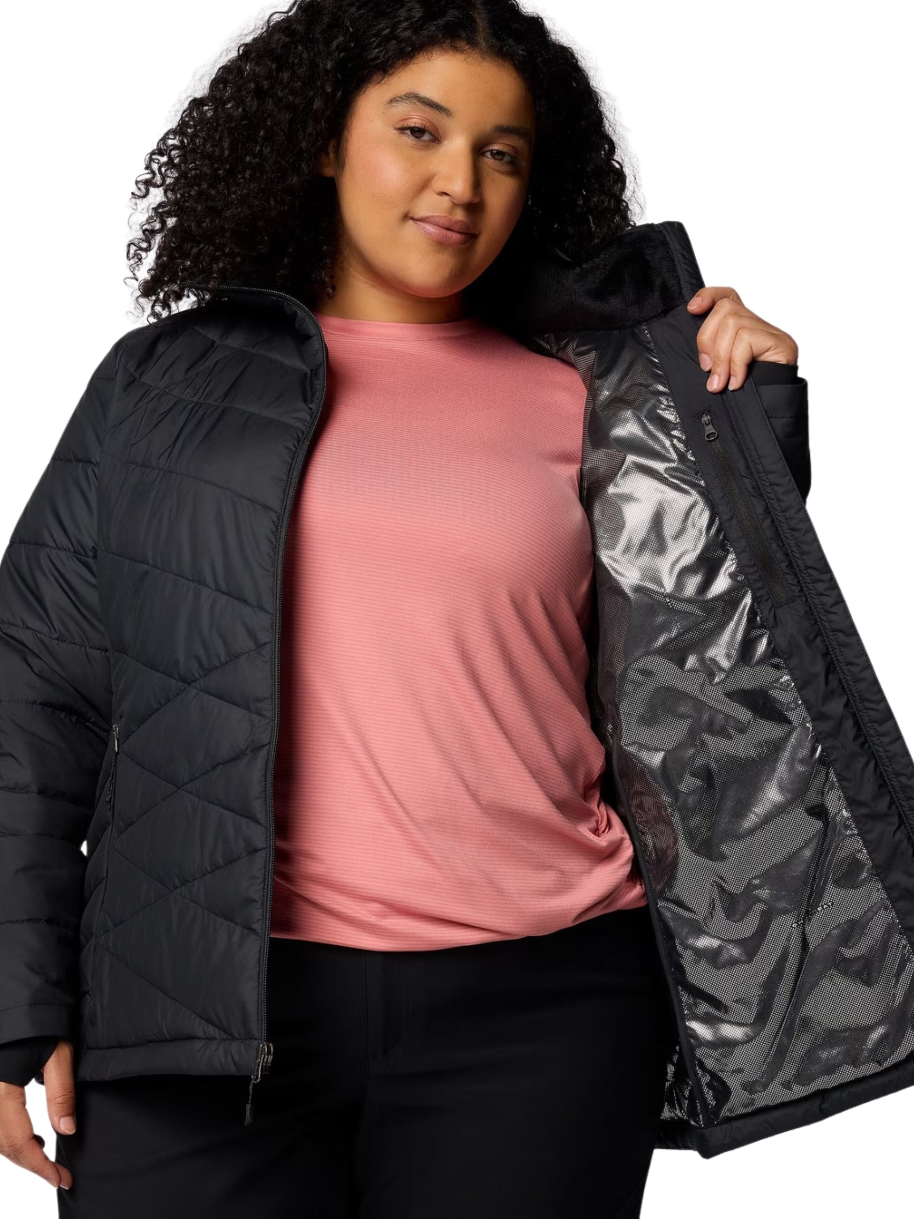 Manteau Heavenly Sans Capuchon Taille Plus - Noir
