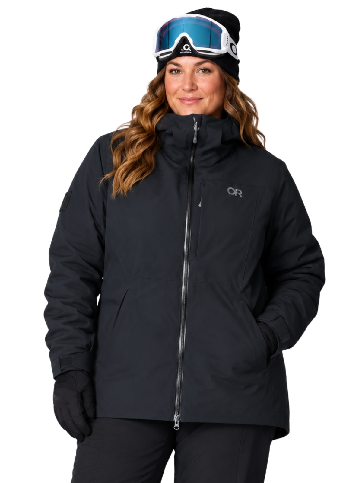 Snowcrew Plus Size Insulated Ski Jacket - Black