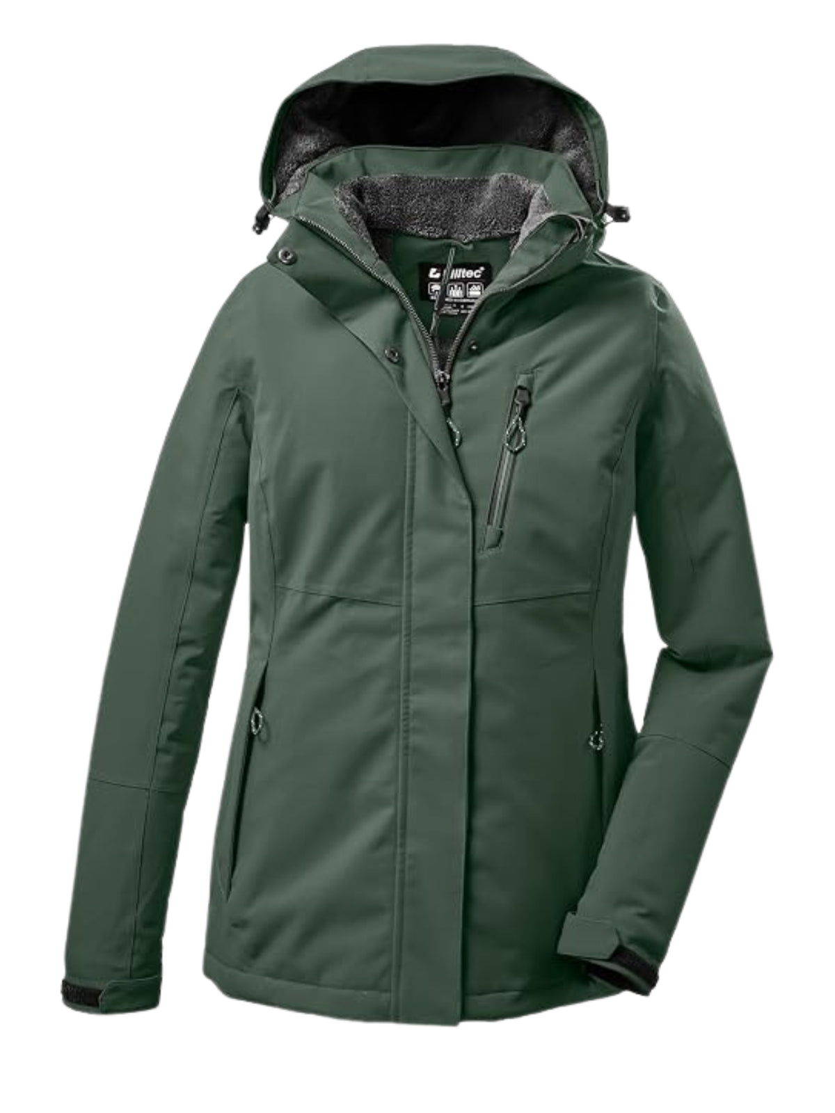 Manteau KOW 140 Taille Plus - Green Grey