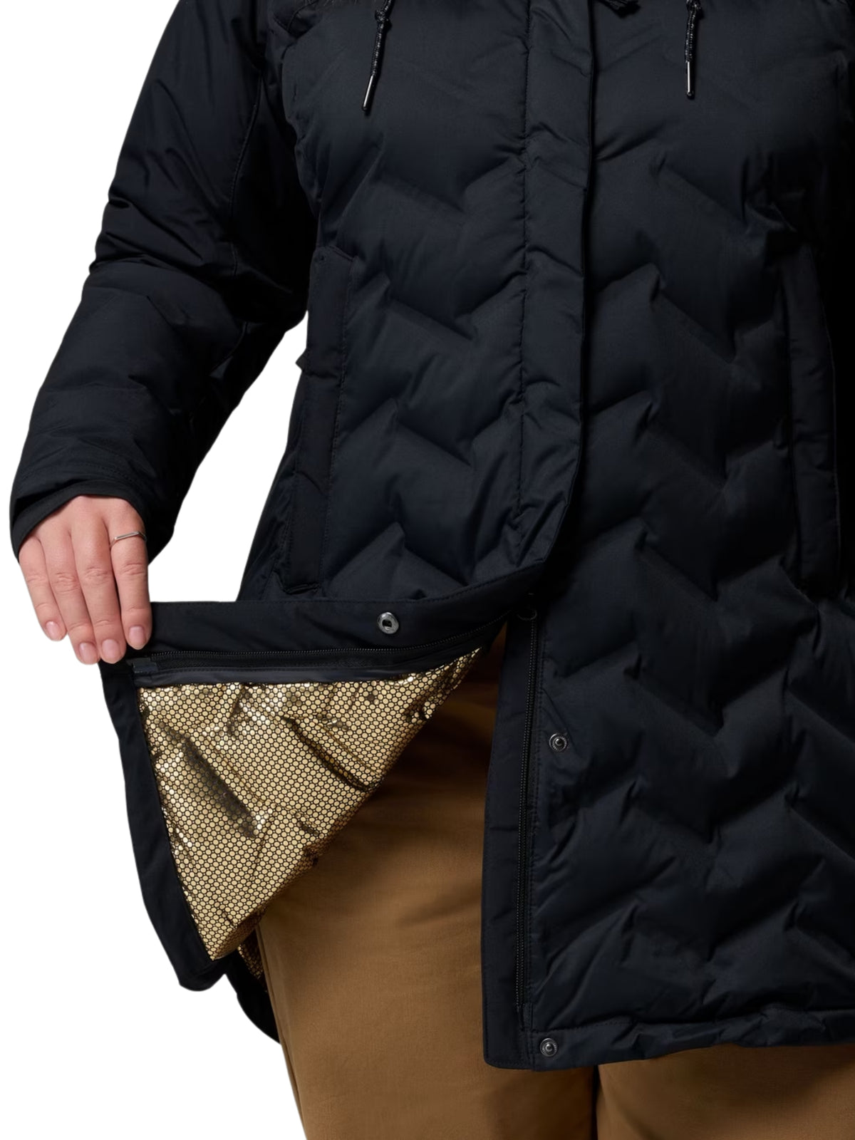 Mountain Croo III Mid-Length Coat, Plus Size - Black