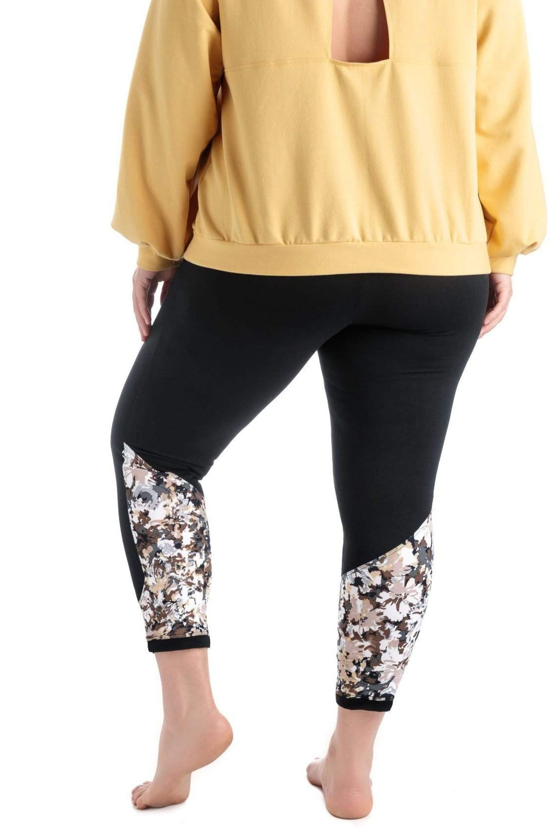 Moov Activewear 7/8 Le Diamond Back (bouleau-blanc)- Legging 7/8 Sport en BIO-MOOVFLEX™𝑐𝑙𝑎𝑠𝑠𝑖𝑐 ⎮ 22.5''⎮Taille Plus