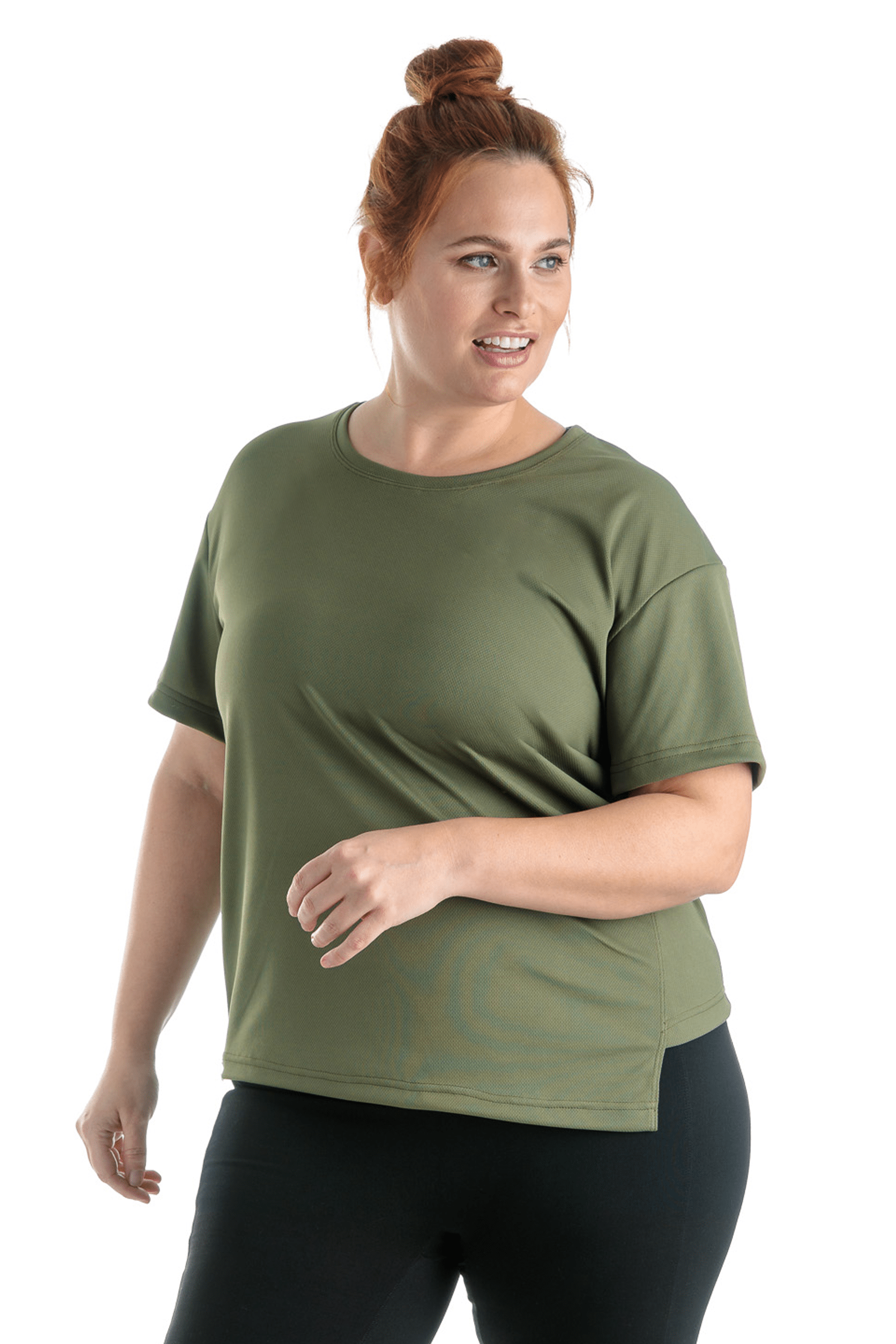 Moov Activewear Hauts Le Cooldown - T-shirt Sport Asymétrique ⎮Taille Plus