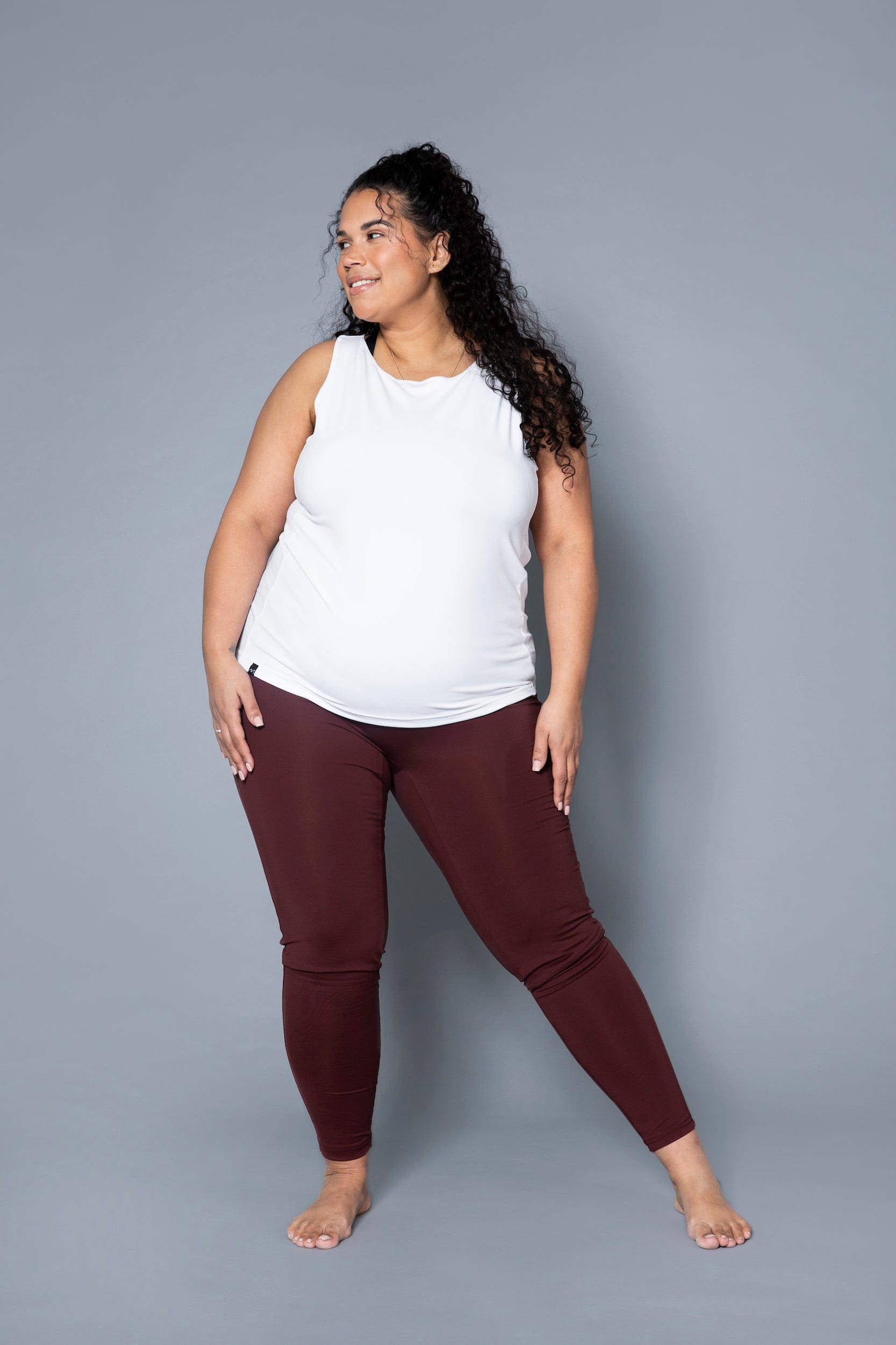 MOOV Activewear Taille Plus Le Everywhere 27" et 29" - Legging Gainant | Taille Plus 1X / 27'' / acajou TP27P001-BR-1X