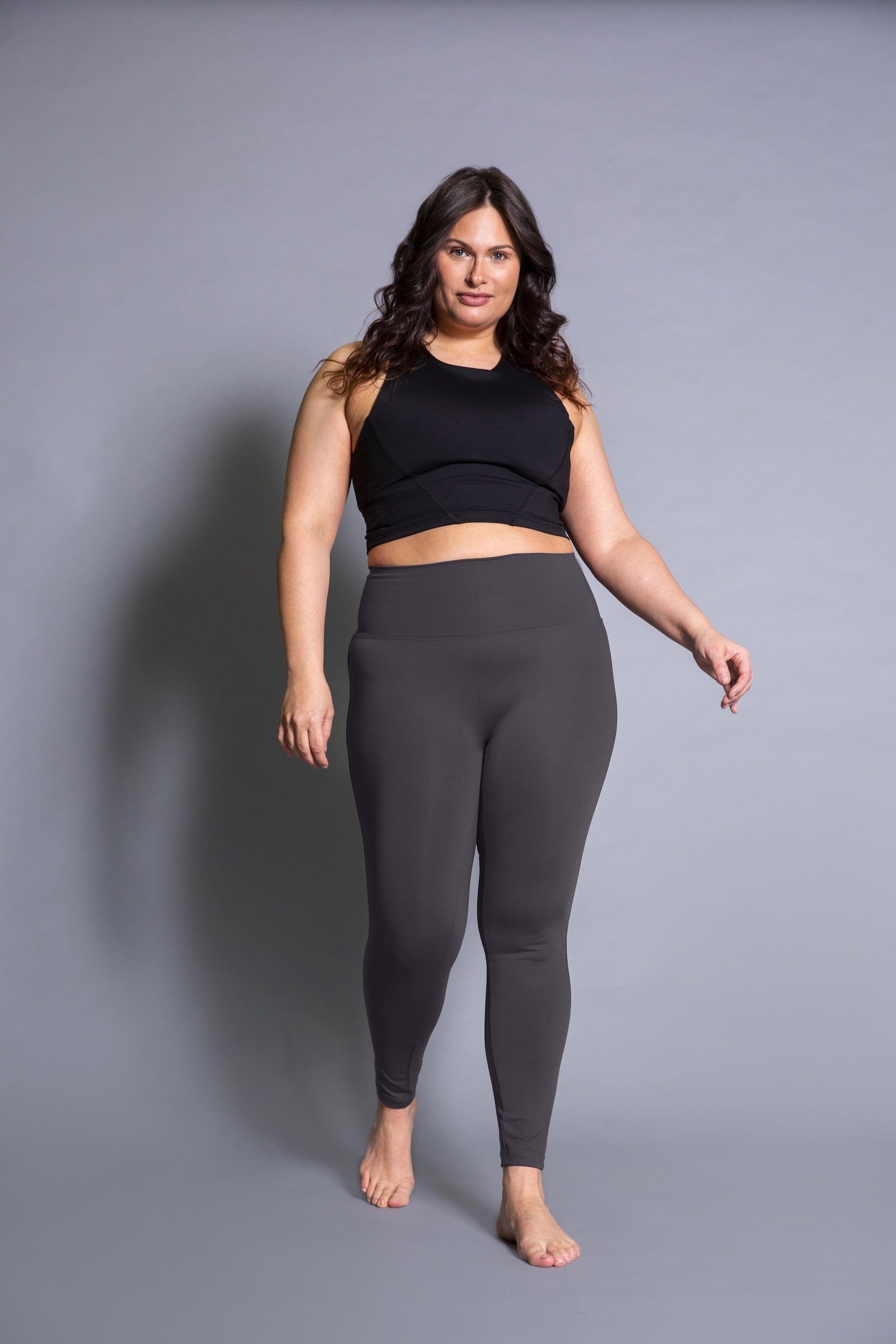 The Everywhere 27'' Plus Size Shaping Leggings (Charcoal) from MOOV Activewear