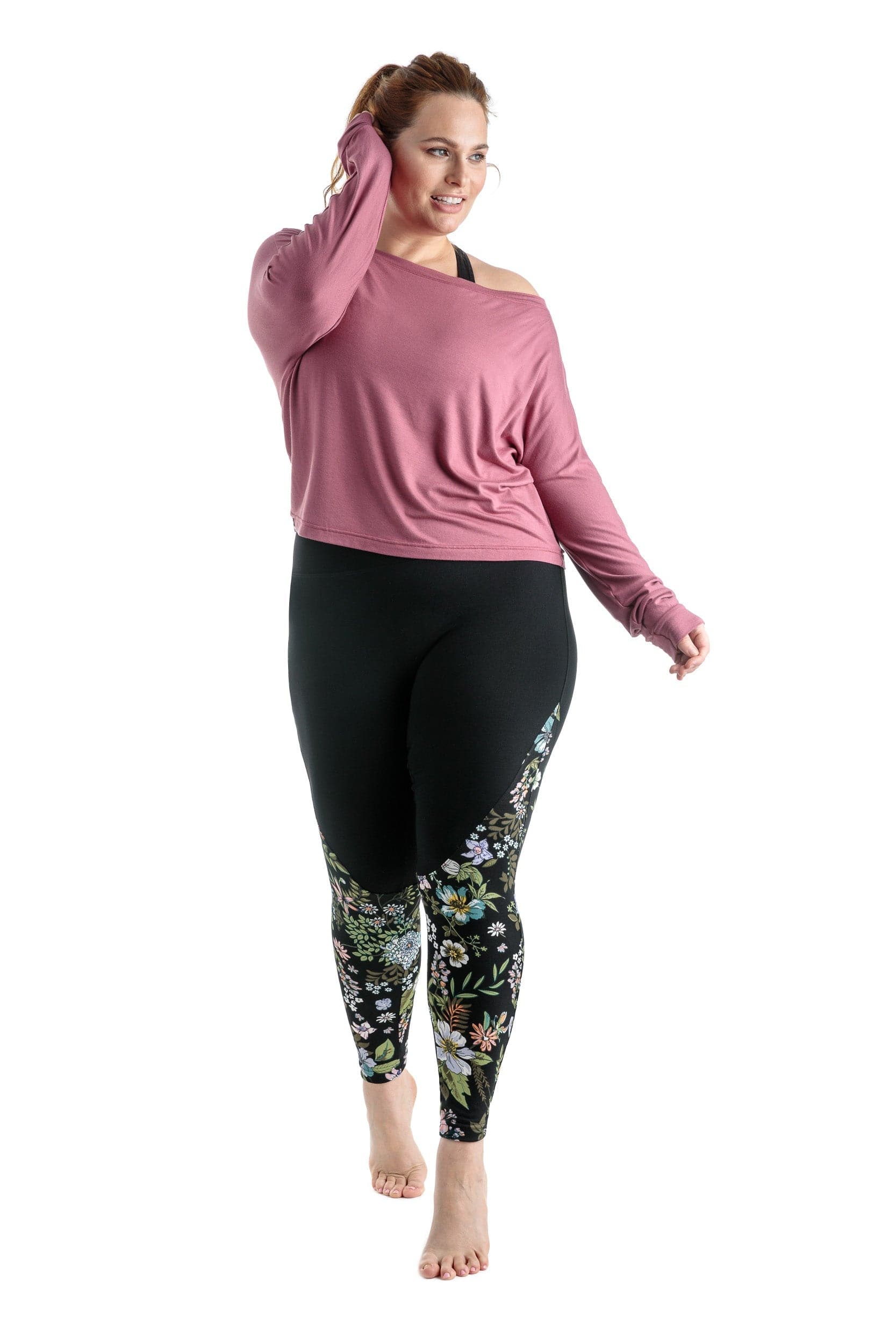 MOOV Activewear Taille Plus Le Fairway 26'' et 29.5'' (floral) - Legging sport | Taille Plus