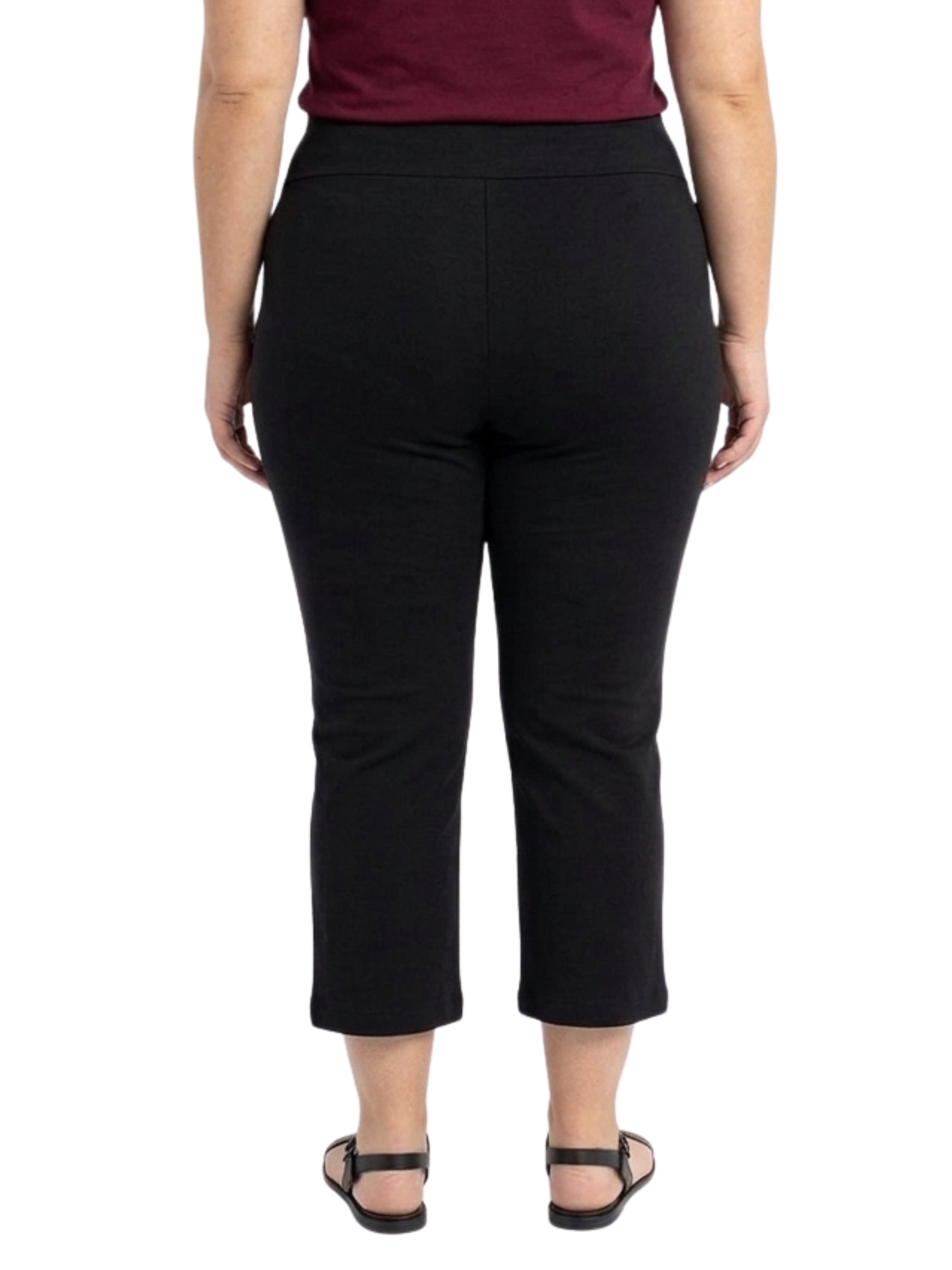 Pantalon Habillé 3/4 Taille Plus -  Noir