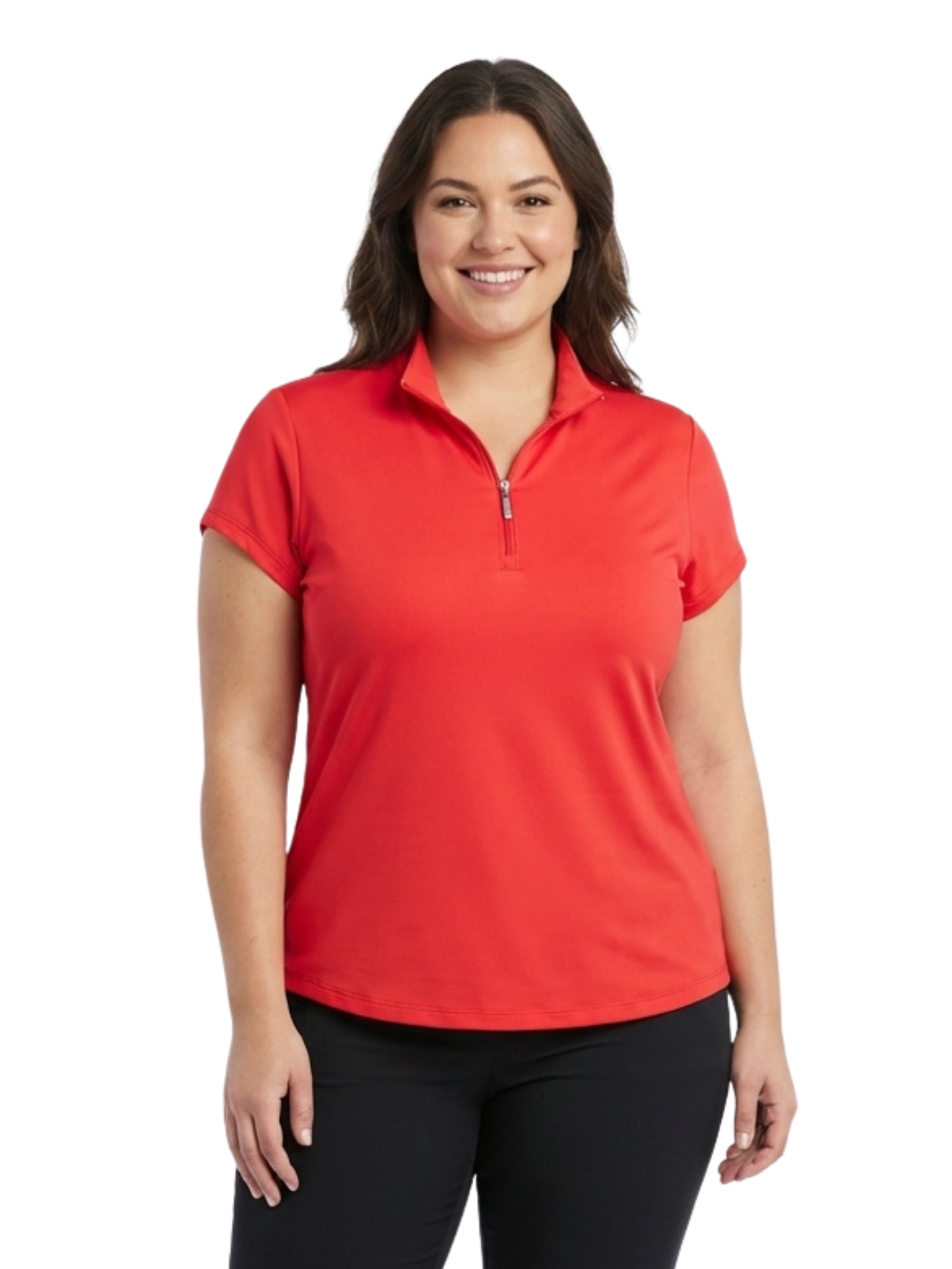 Polo de Golf Amber Taille Plus - Rouge