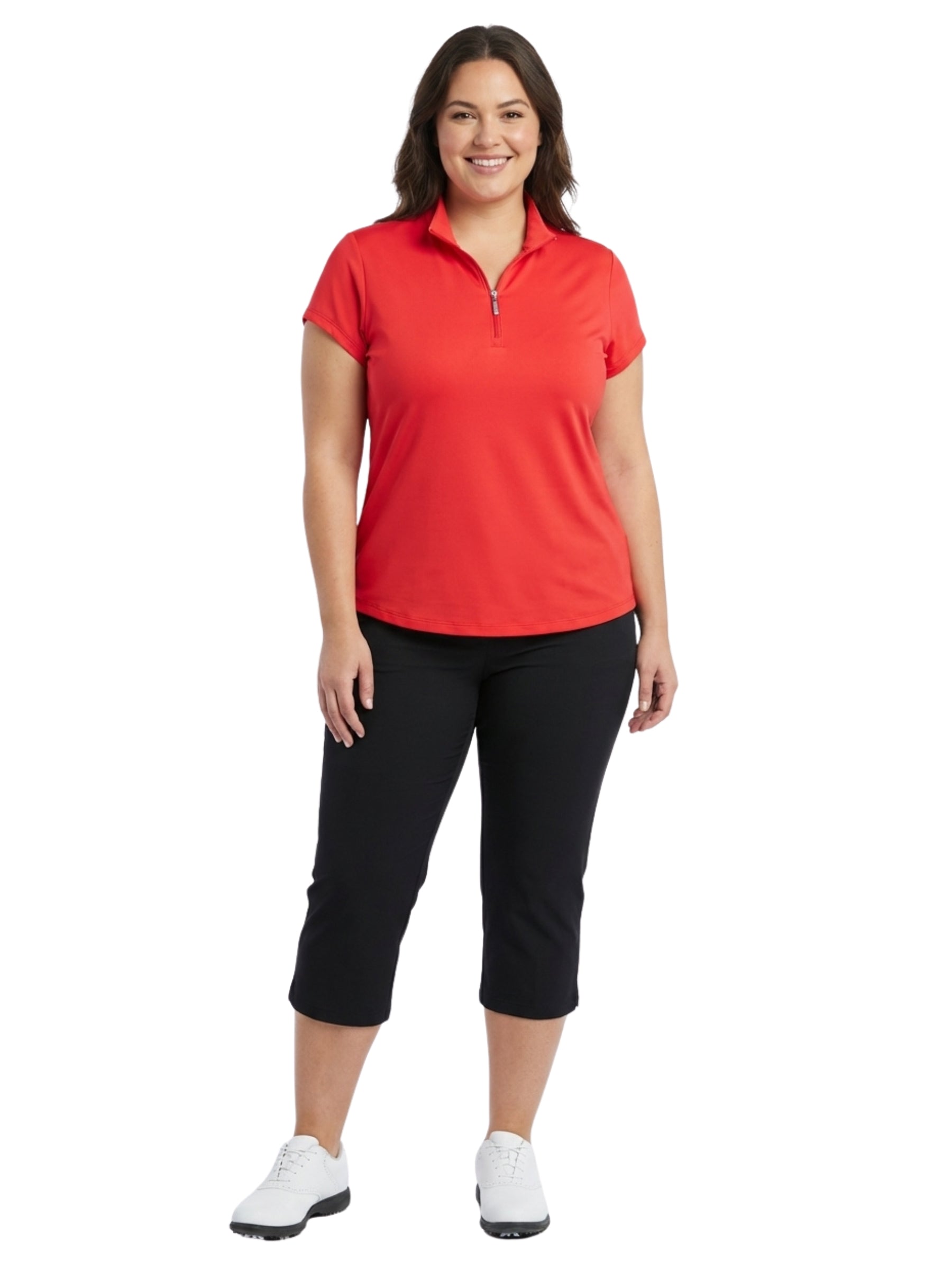 Polo de Golf Amber Taille Plus - Rouge