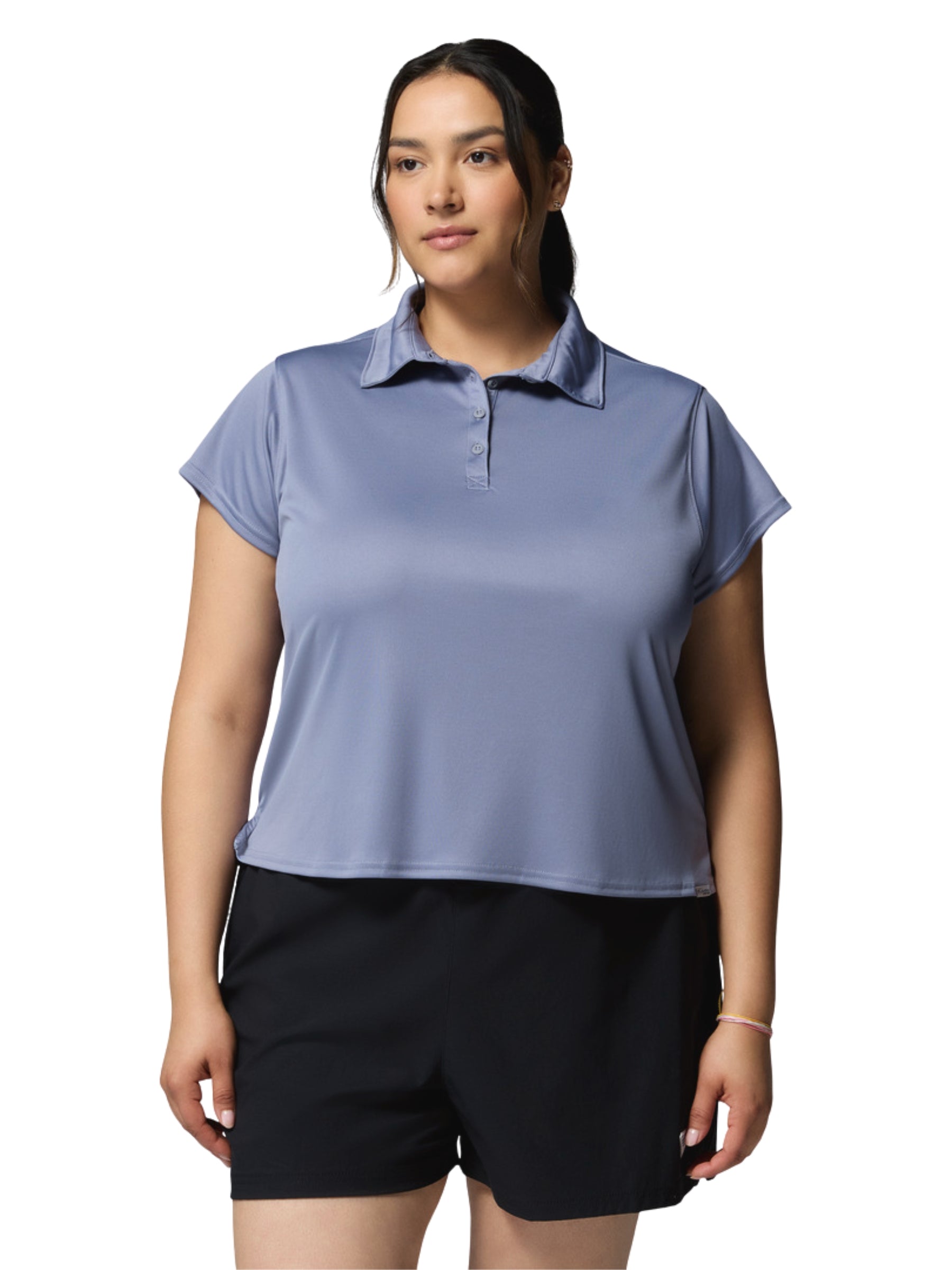Plus Size PFG Tidal Tee Polo - New Moon