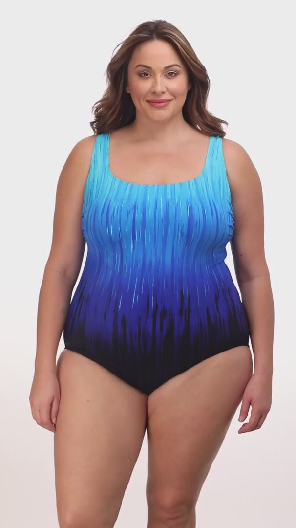 High Energy Triple X Back Plus Size Longitude Swimsuit