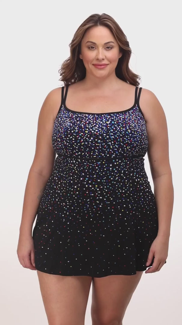 Swimsuit Dress Rainbow Sprinkles Empire princess Plus Size from Longitude