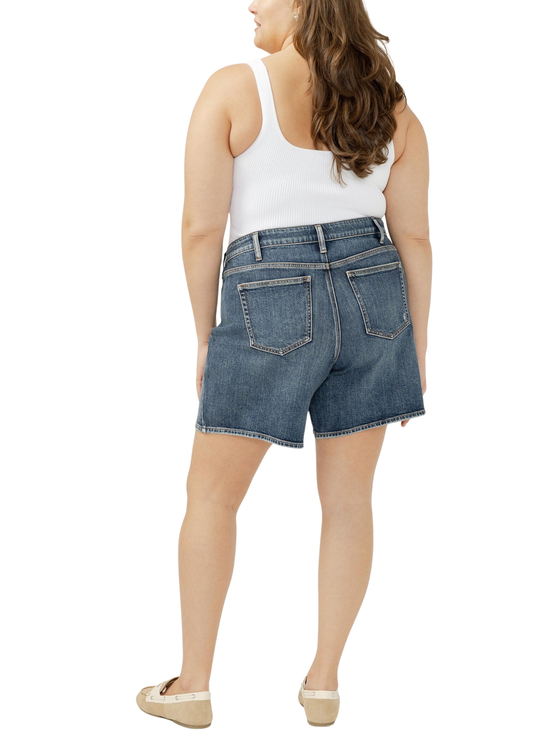 Suki Plus Size Long Shorts - Satellite