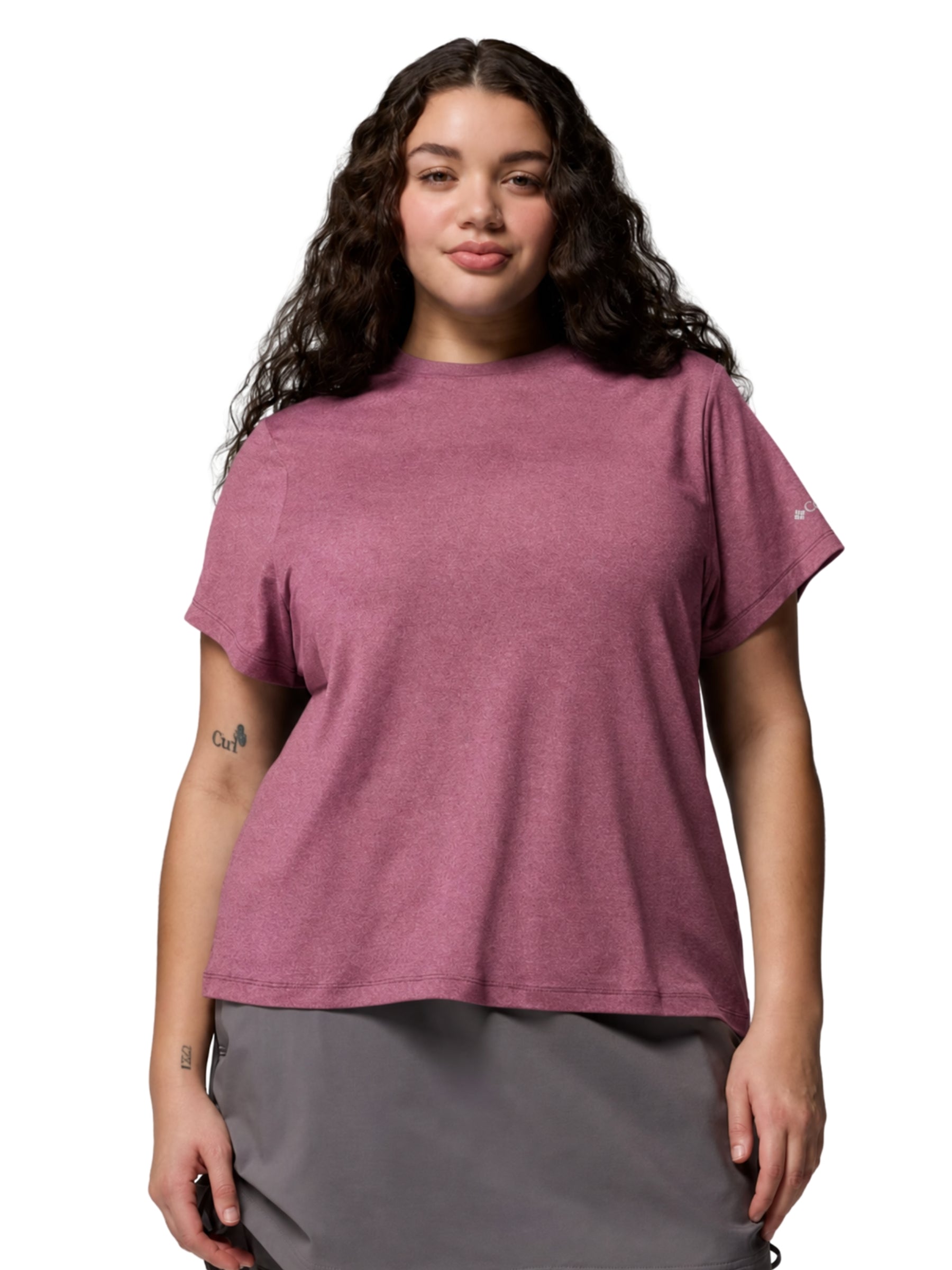 Parsons Point Plus Size Logo T-Shirt - Antique Mauve Heather