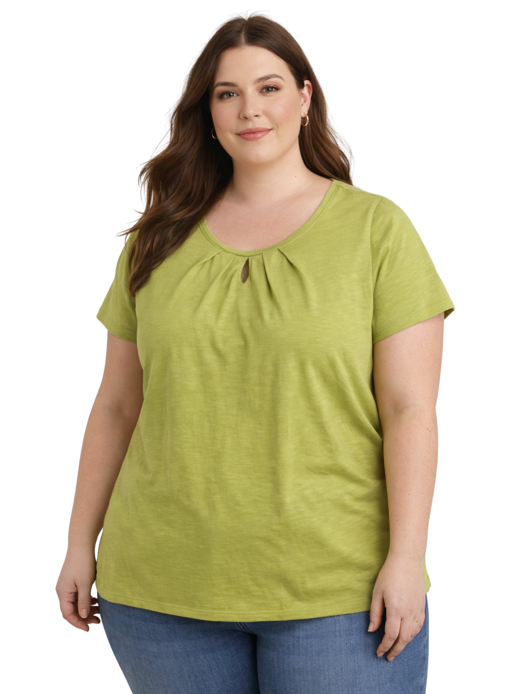 Plus Size Appletree T-shirt - Avocado