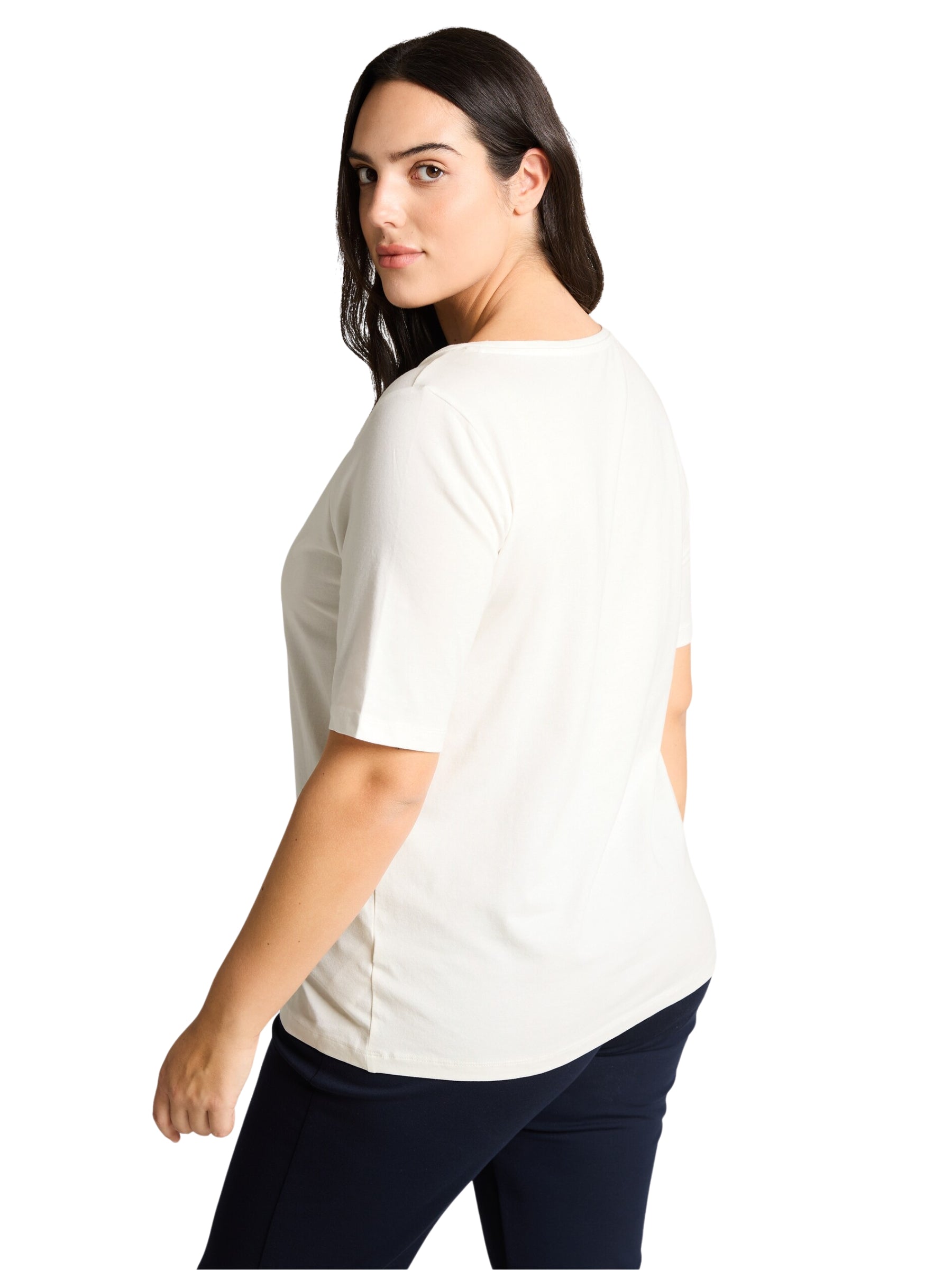 T-shirt avec Imprimé Taille Plus - Whisper White
