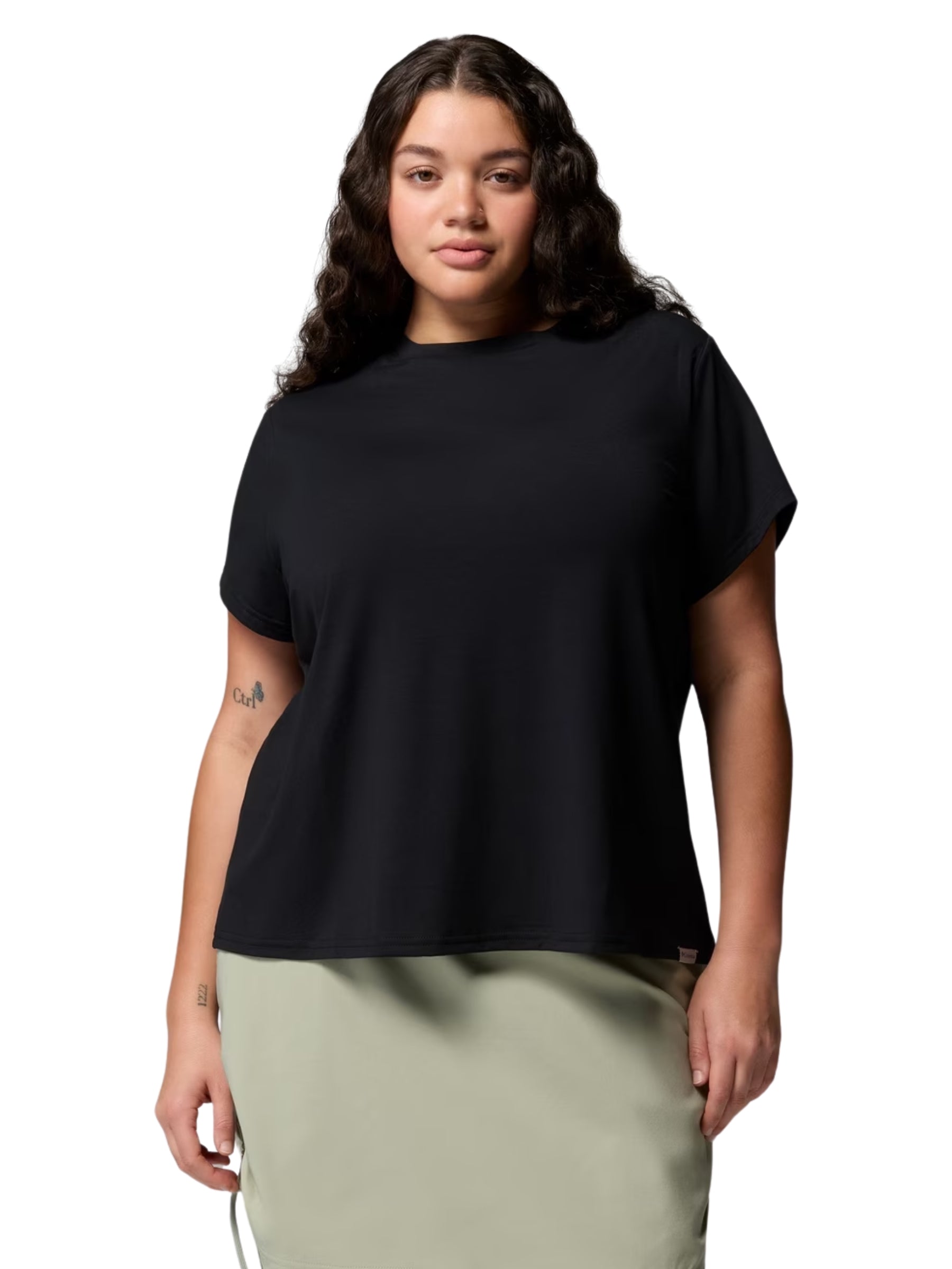 CSC Plus Size Soft Stretch T-Shirt - Black