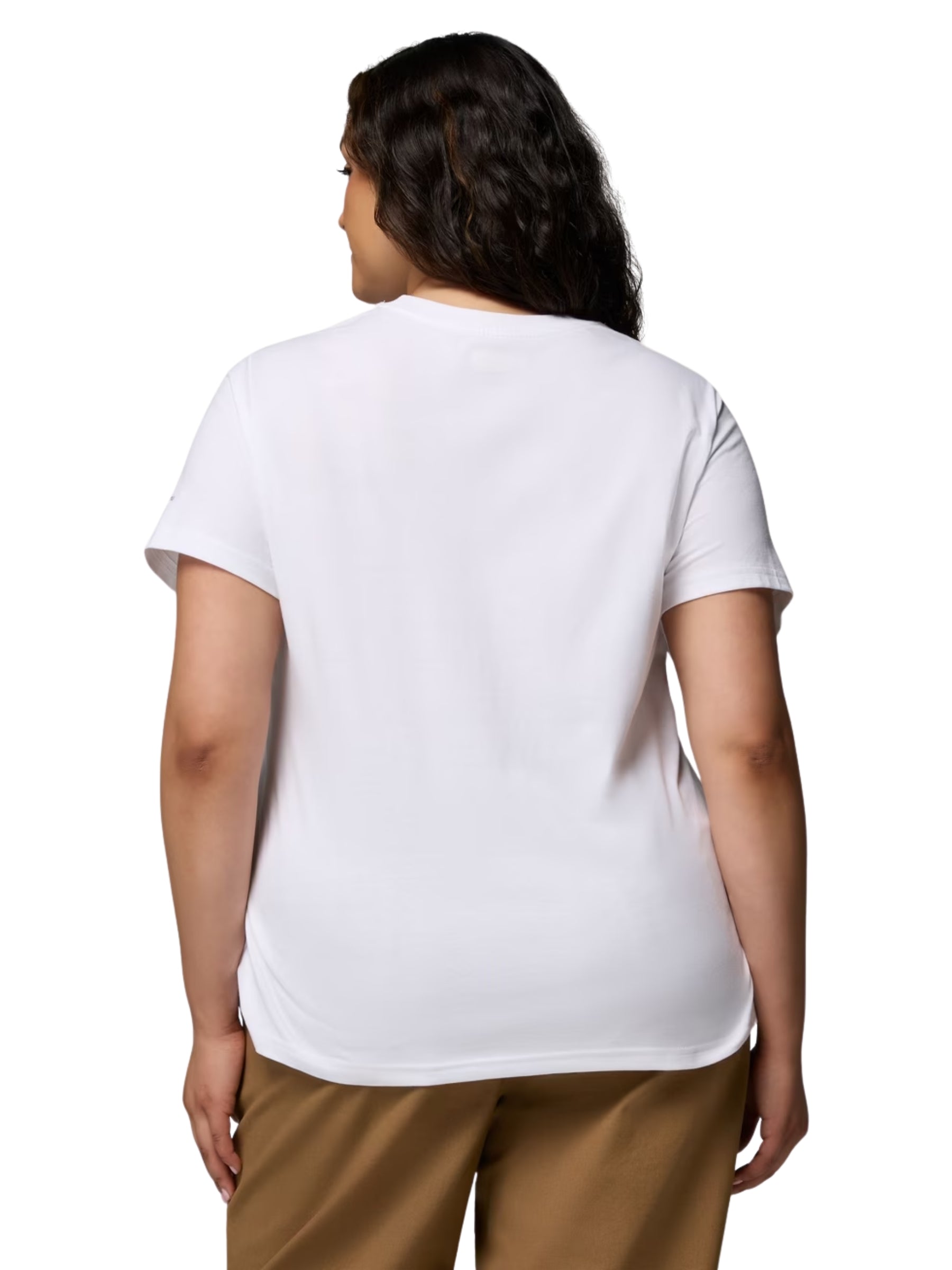 Plus Size Rolling Bend Printed T-Shirt - White & Hike Happy