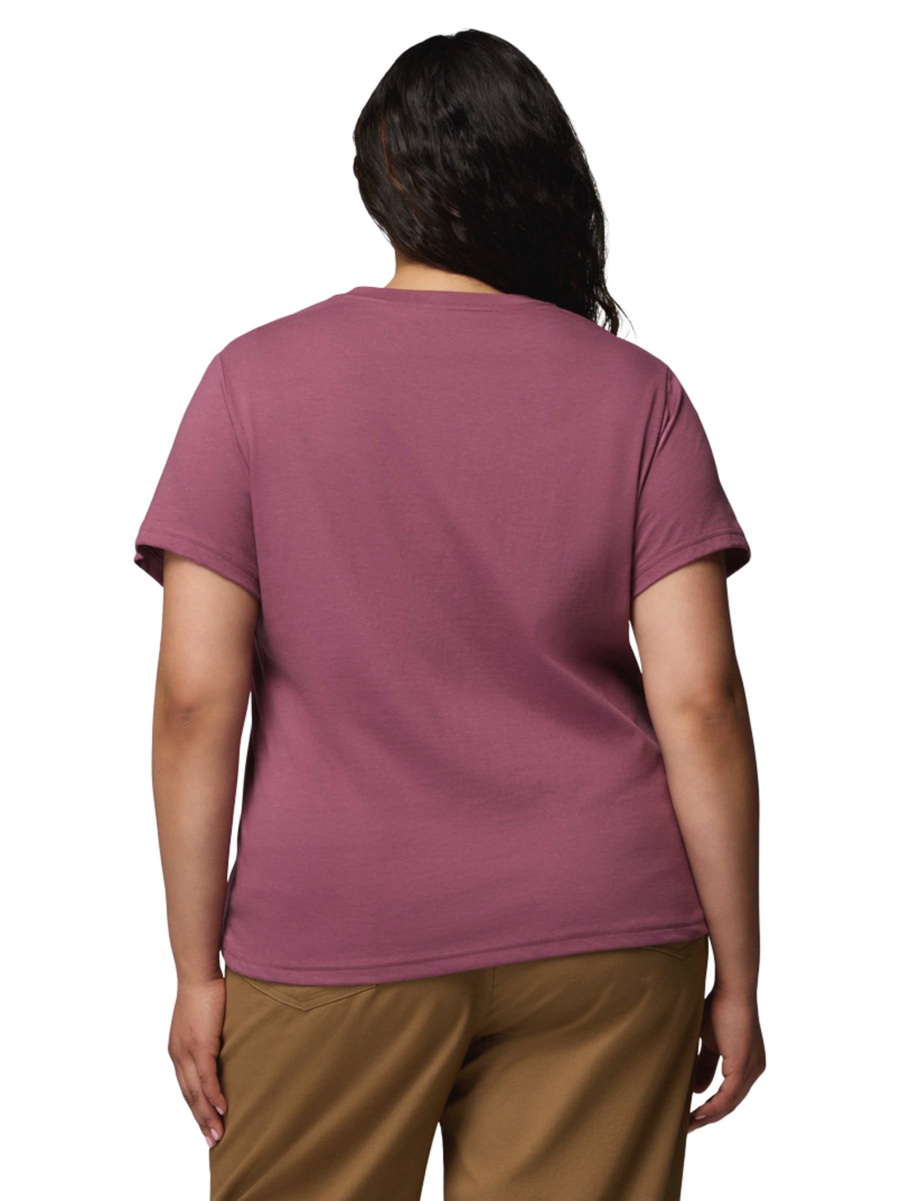 Plus Size Rolling Bend Printed T-Shirt - Antique Mauve & Hike Happy