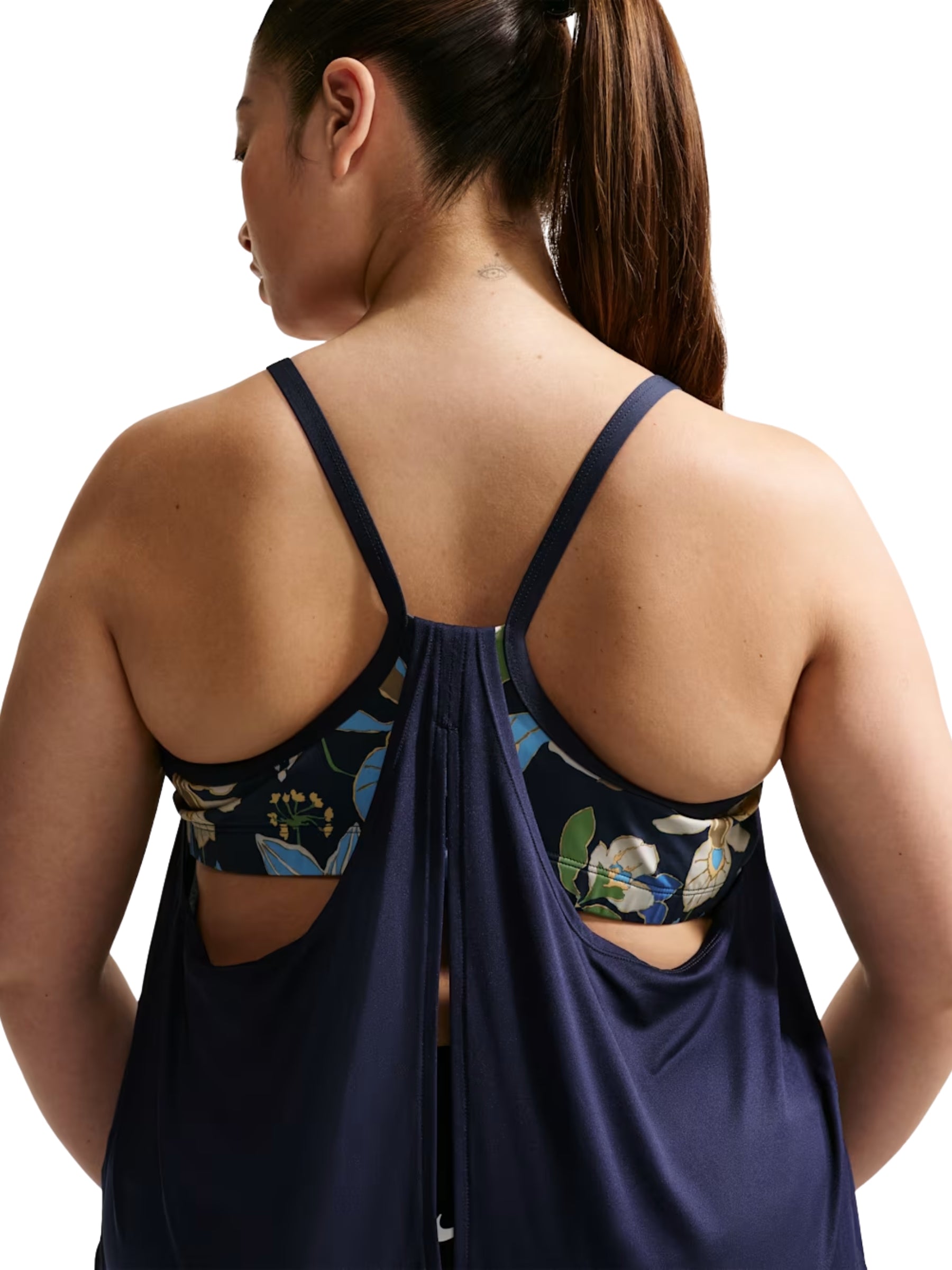 Tankini Deux pièces Superposé Taille Plus - Midnight Navy