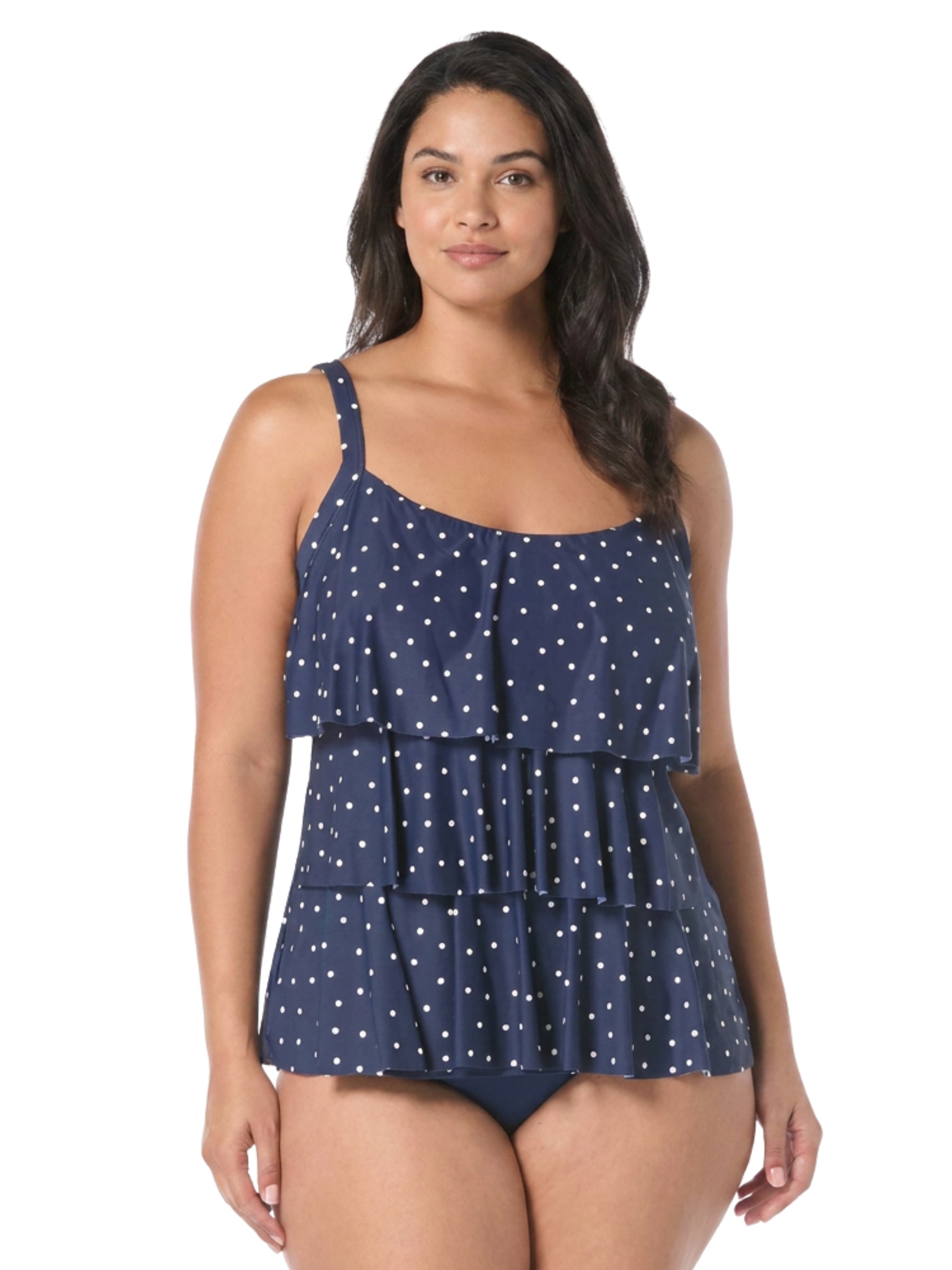 Tankini Jane Ruffle Taille Plus - Admiral