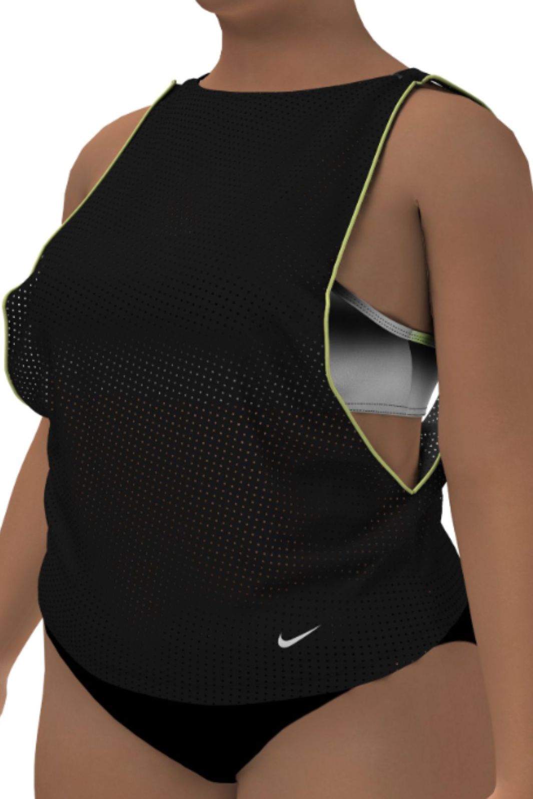Tankini Superposé Convertible Horizon Stripe Pour Femme Taille Plus de Nike