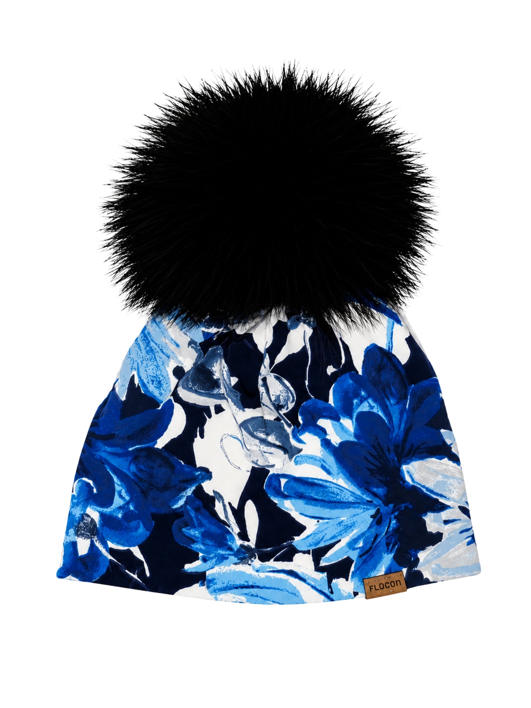 Teal Beanie - Blue (Black Pom Pom)