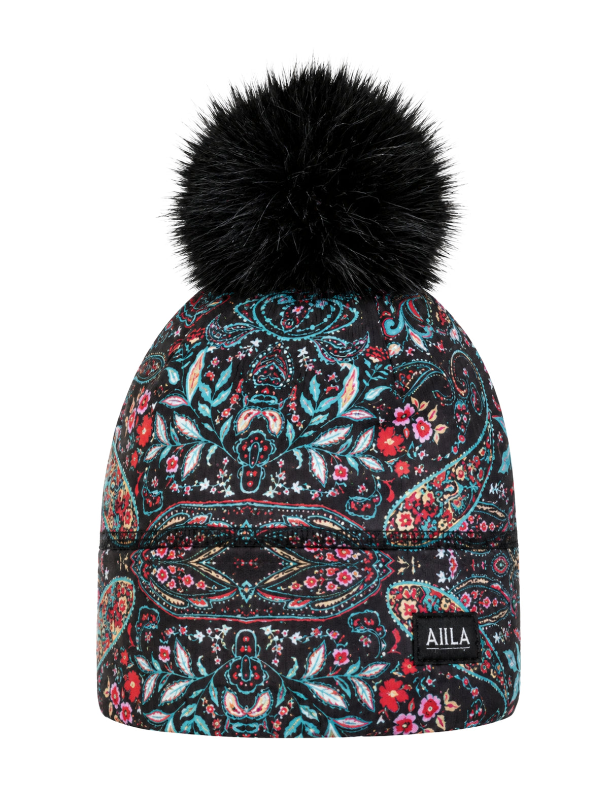 Therma-Comfort Beanie with Ponytail Hole - Venice Paisley