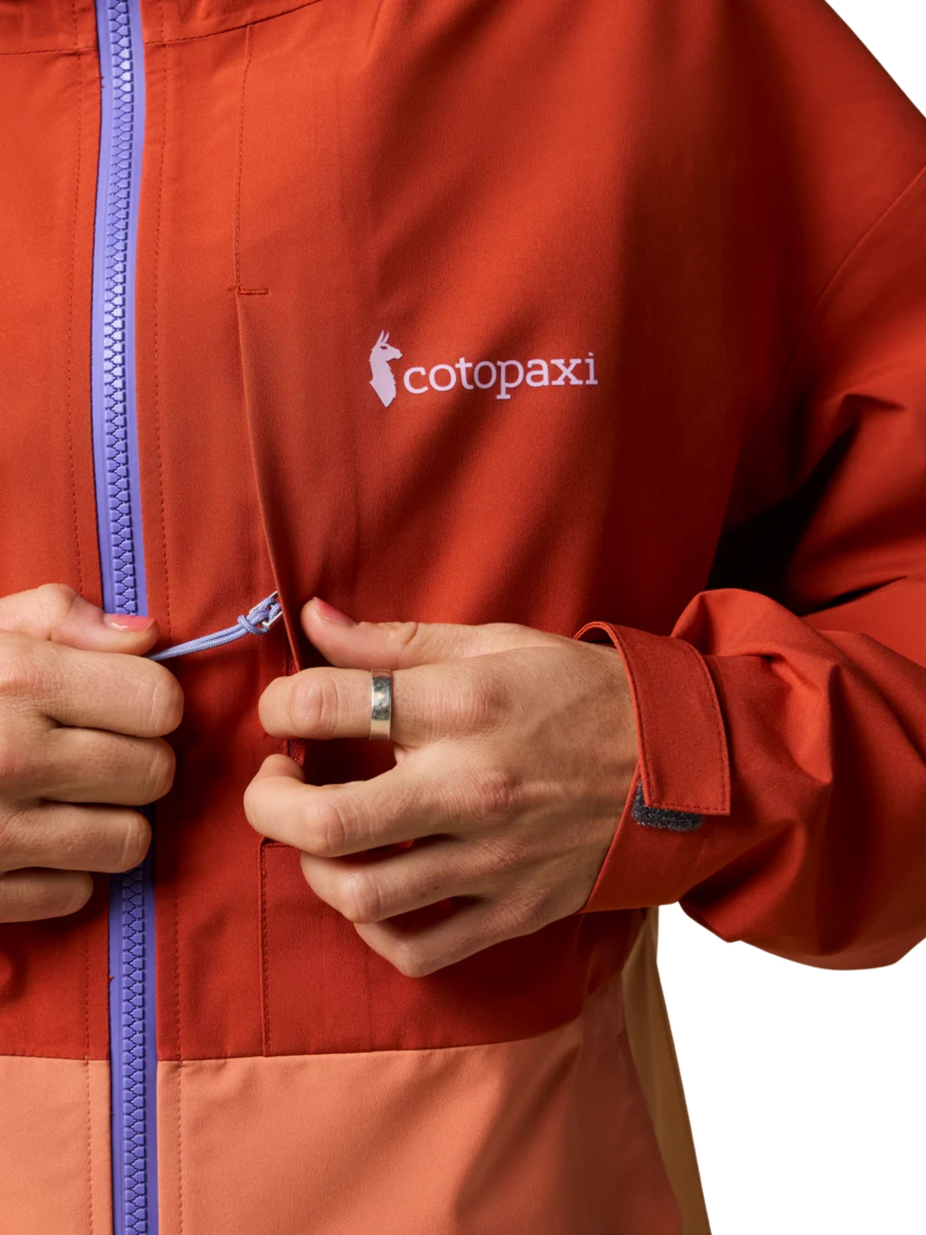 Cielo Plus Size Rain Jacket - Chimayo & Grapefruit