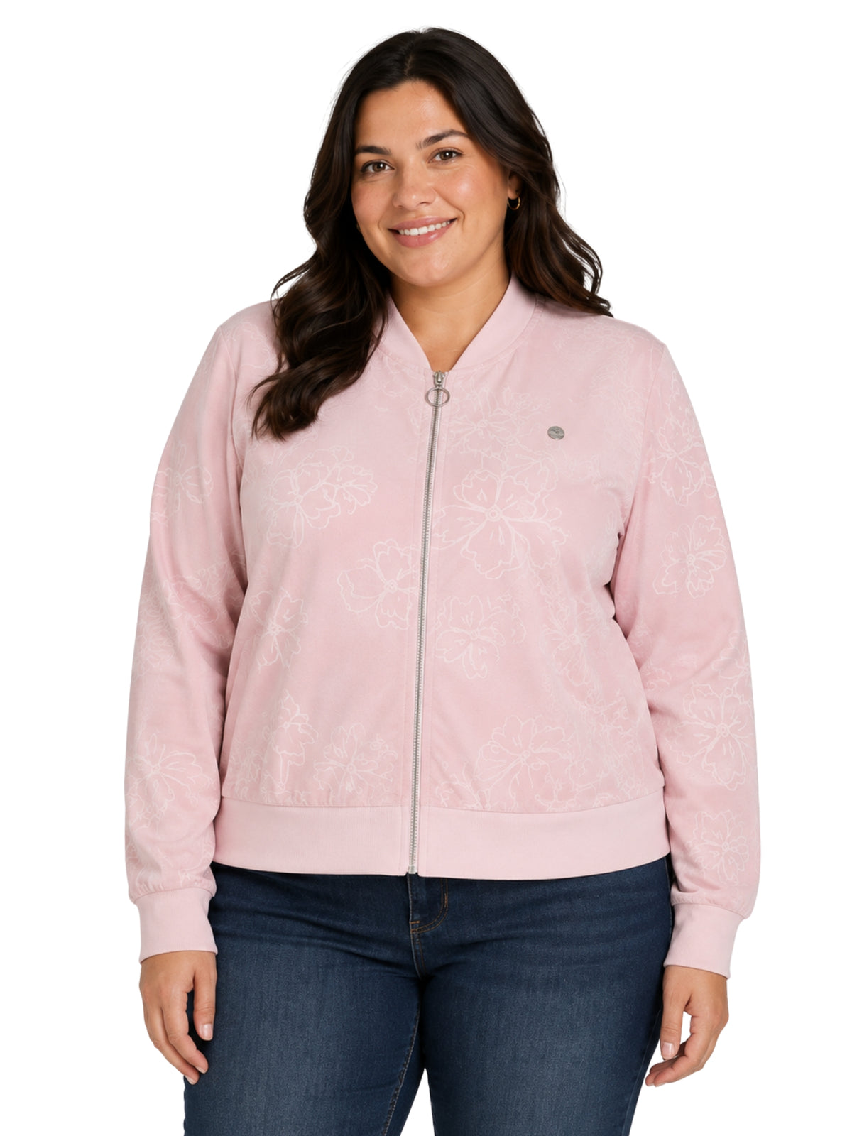 Doron Embossed Plus Size Jacket - Marshmallow
