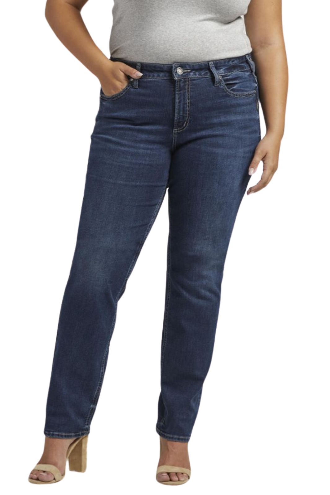 Silver Jeans Petite Plus Size Suki Straight Jeans