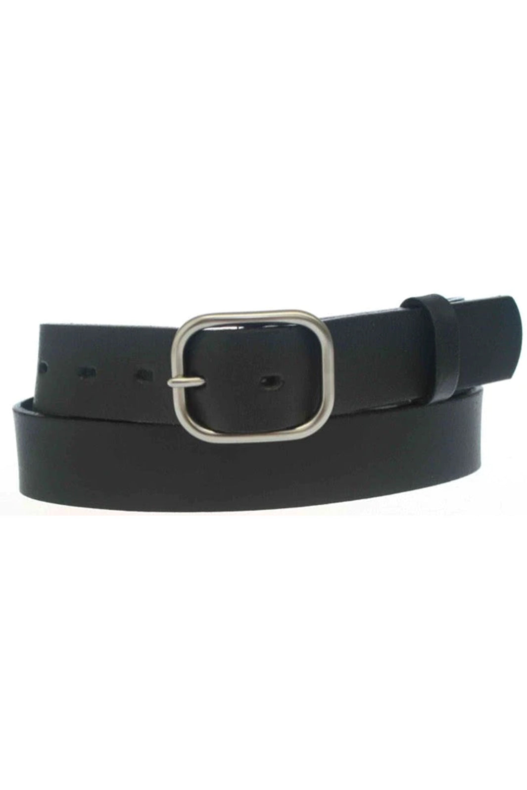 Ceinture en Cuir avec Boucle en Nickel Mat Taille Plus de Landes