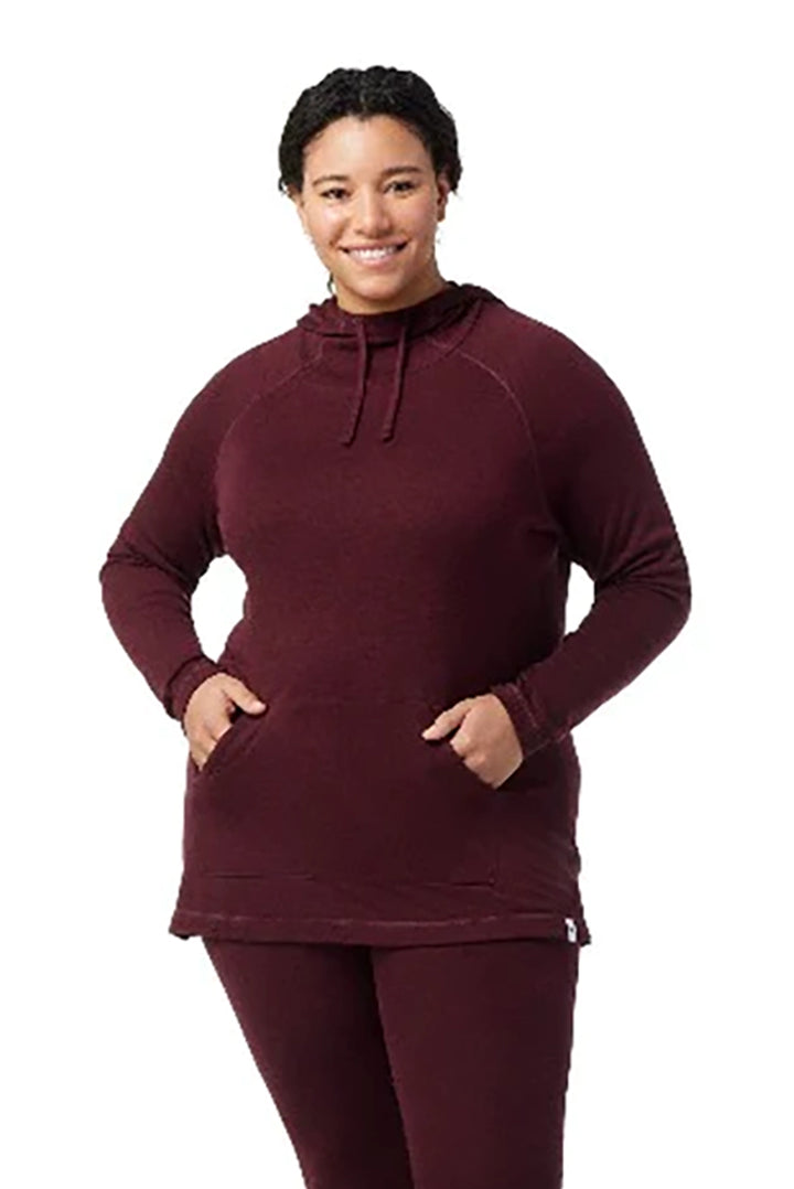 Plus Size Merino Wool Thermal Hoodie with Draped Collar from Smartwool
