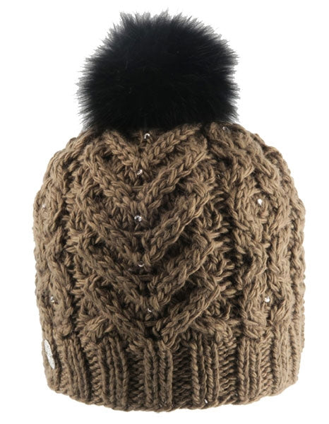 Tuque avec Bijoux et Pompon en Renard de Pleau